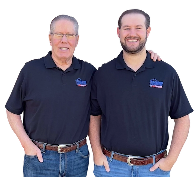 Sell Your House Fast in Houston TX – Jim and Tate Make It Simple Jim and Tate smiling side-by-side – local trusted home buyers in Houston TX