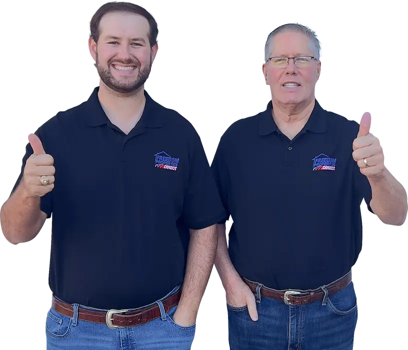 Sell Your House Fast in San Antonio TX – Jim and Tate Make It Easy Jim and Tate giving thumbs up – trusted home buyers in San Antonio TX